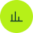 Grünes Symbol mit Balkendiagramm